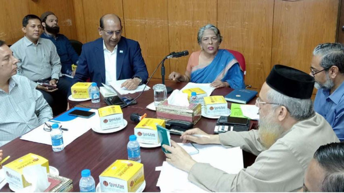 Social Welfare Advisor Sharmin S Murshid addressed at the monthly coordination meeting of the ministry on Sunday (18 August). Photo: BSS