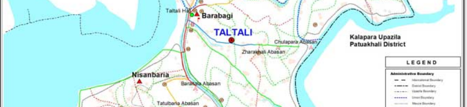 Map of Taltoli upazila